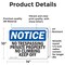 Signmission No Trespassing Private Property No Climbing OSHA Notice Sign, Vinyl Decal, 14in W x 10in L, 2PK OS-2PACK-NS-D-1014-L-14970 - alternate 6